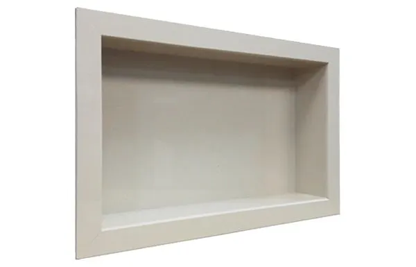 Nicho Decorativo Para Banheiro em Porcelanato Bege Claro Polido 36x60x11cm