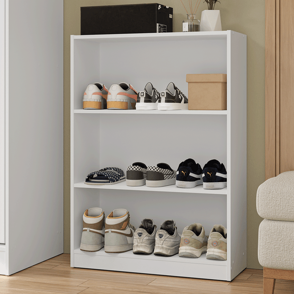 Estante Sapateira 3 Prateleiras Sem Portas Branco Madesa Cor:Branco