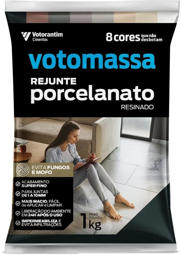 Rejunte Votoran Porcelanato Preto 1Kg