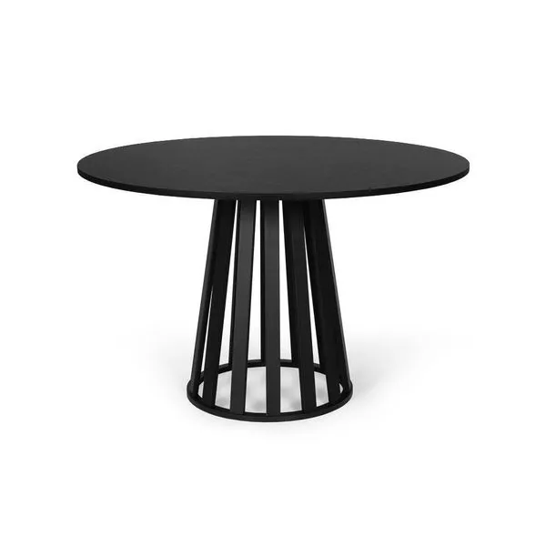 Mesa De Jantar Redonda 4 Lugares 90cm Tália Preta - Straub Web