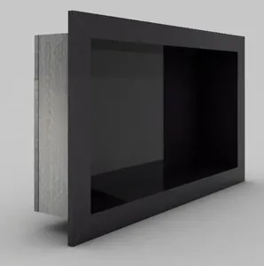 Nicho Decorativo Para Banheiro em Porcelanato Black Polido 36x60x11cm