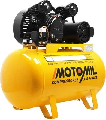 Compressor de Ar Motomil CMV 10Pl/100L 2HP Monofásico 110V / 220V