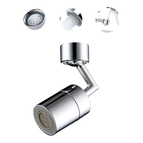 Torneira Arejador Bico Extensor Giratório Adaptador articulado 360° para Torneira – Jato Duplo e Economia