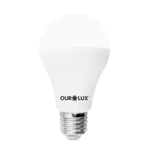 Lâmpada LED Bulbo Sensor de Presença Luz Branca E27 Bivolt Ourolux Lâmpada Bulbo LED 9W Sensor de Presença 760 Lúmens Bivolt Luz Branca
