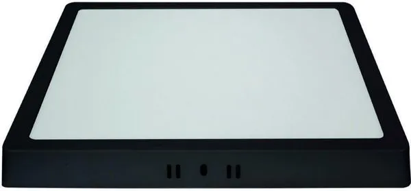 Painel LED de Sobrepor Quadrado 24W 6500K Alumínio Blumenau Preto Bivolt