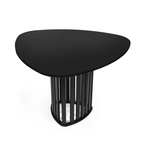 Mesa De Jantar Orgânica 4 Lugares 120x118cm Preta - Straub Web