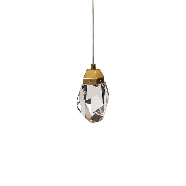 Lustre Pendente Skylight Rock 4012 Dourado Led Bivolt Dourado-transparente