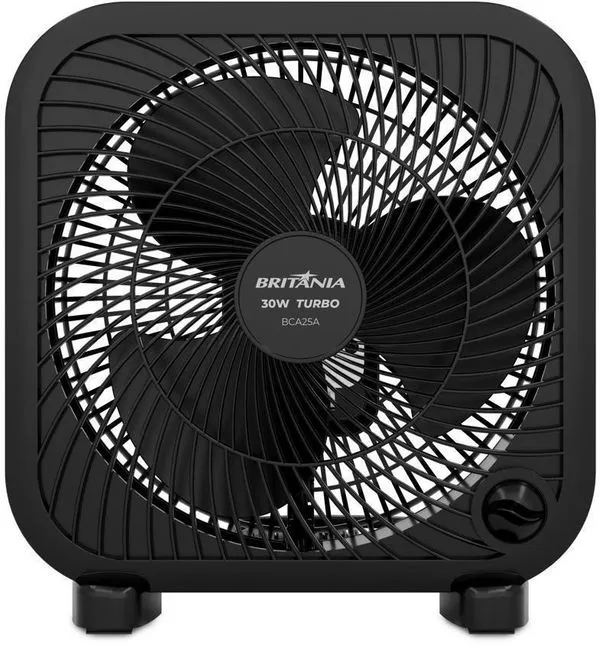 Ventilador Circulador Britânia 30W 3 Velocidades BCA25A 110V Preto