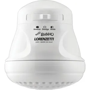 Ducha com Cano Maxi Banho 3 Temperaturas Lorenzetti 5500W 127V