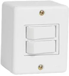 Interruptor Ilumi Sobrepor Duplo 6A Box Branco 6318