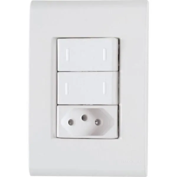 Conj 4x2 2 Int Paralelos 10 A 250 V 1 Tomada 2p+t 20 A 250 V