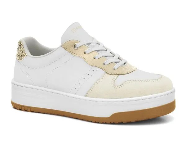Tênis Feminino Camurça Coconut/Branco/Ouro Ramarim 2464201-4 39