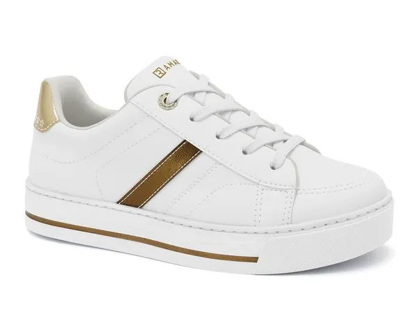 Tênis Branco com Bronze Feminino Ramarim 2493201-1 33