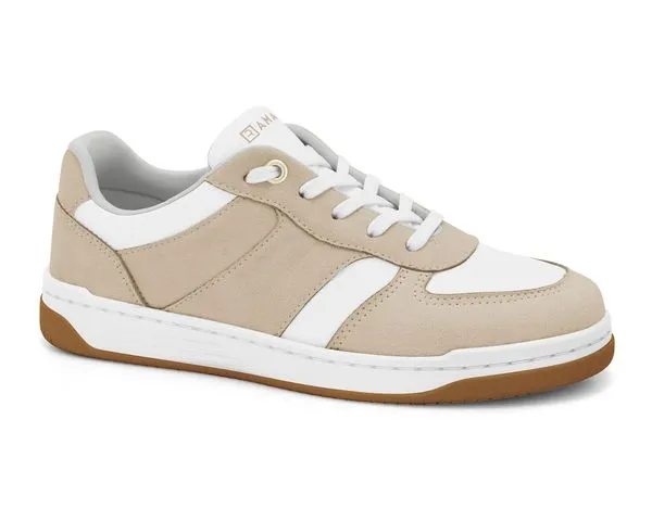 Tênis Feminino Camurça Almond/Branco Ramarim 2463205-3 34