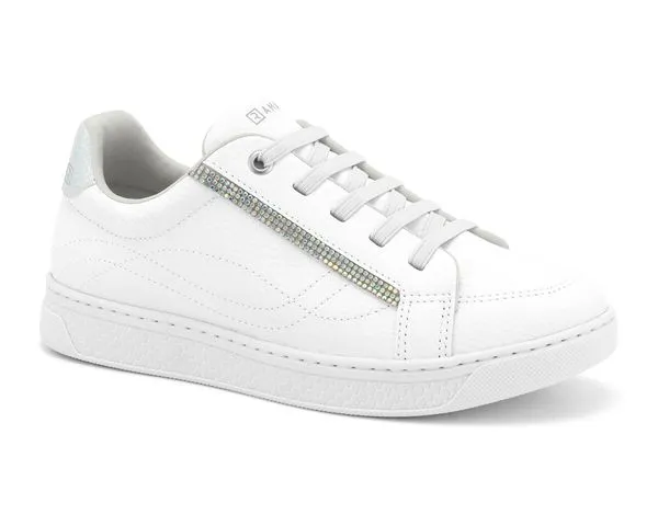 Tênis Branco e Prata com Brilho Feminino Ramarim 2487101-1 34
