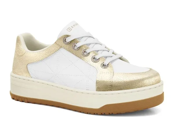 Tênis Feminino Craquele Ouro/Branco Ramarim 2464202-9 38
