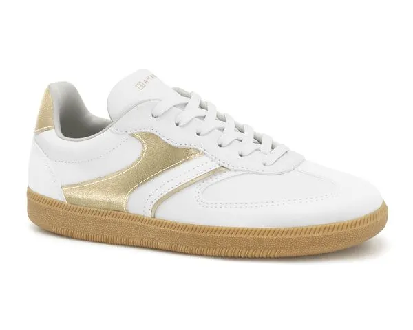 Tênis Casual Feminino Style Branco/Metal Ouro Ramarim 2462204-5 34