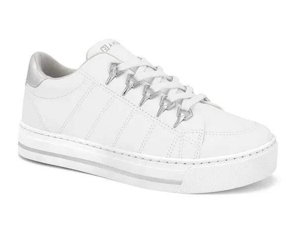Tênis Ramarim Branco e Prata 2393201-7 36