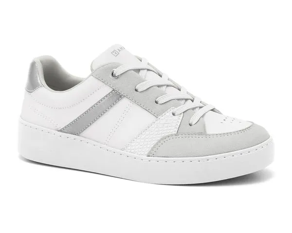 Tênis Feminino Camurça Branco/Prata Ramarim 2476203-2 37