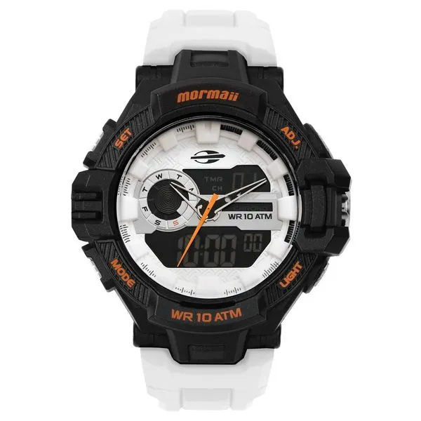 Relógio Mormaii Masculino Action Branco(A) - MO1134B/8B MO1134B/8B