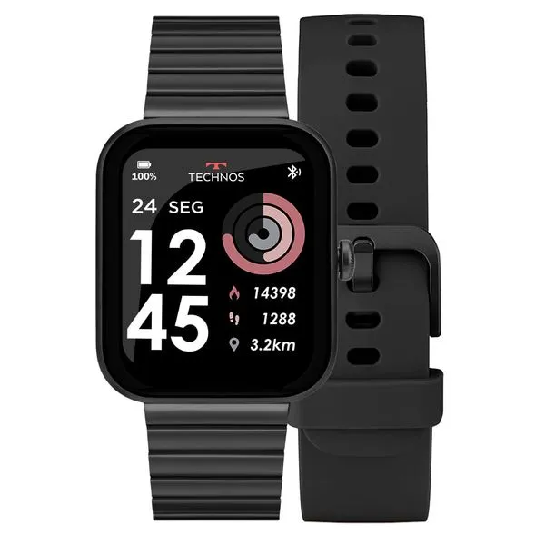 Smartwatch Technos Connect MAX Preto - TMAXAI/C7P TMAXAI/C7P