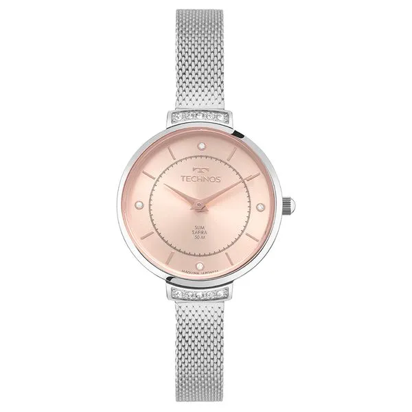 Relógio Technos Feminino Slim Prata - VJ20AC/1J
