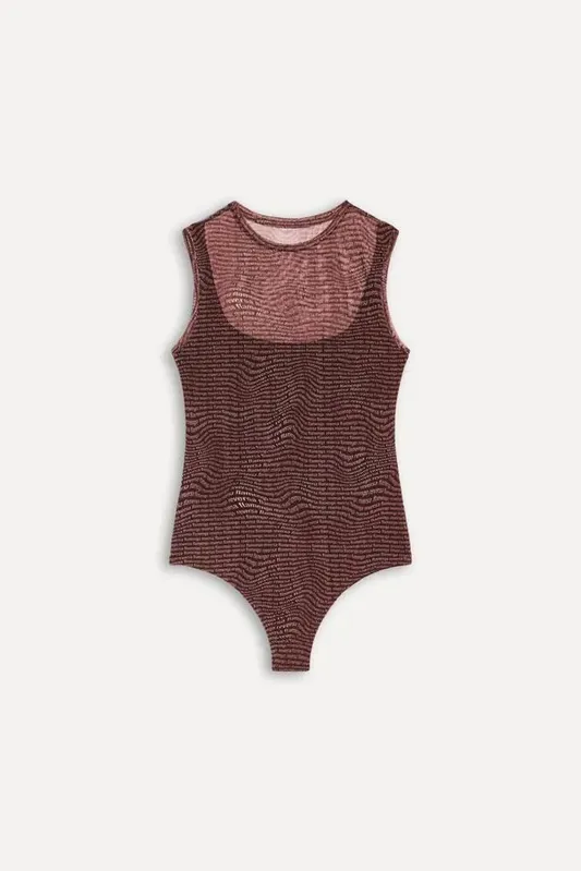 Body Tule Flamengo Preto/Vermelho - Pp