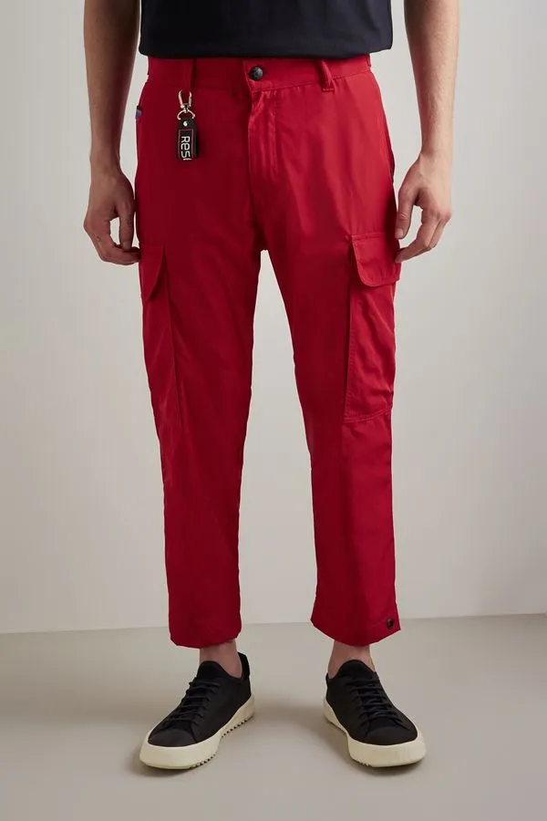 Calça Nylon Cargo Utilitária Vermelho - 42