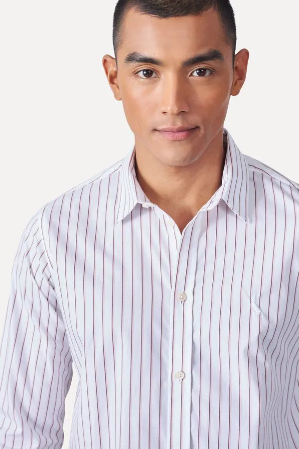 Camisa Ml Office Listra Dupla Bordeaux - M