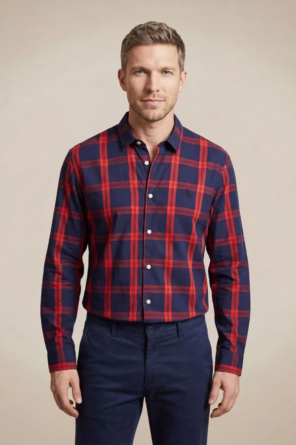 Camisa Ml Matteo Azul Marinho Az - Ggg
