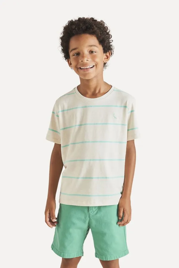 Camiseta Mini Ft Linho Sol Verde Agua - 06
