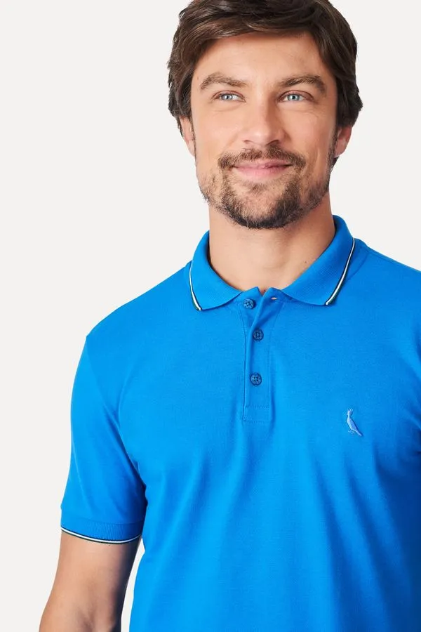 Polo Enxuto Novo Friso Azul Royal - Ggg