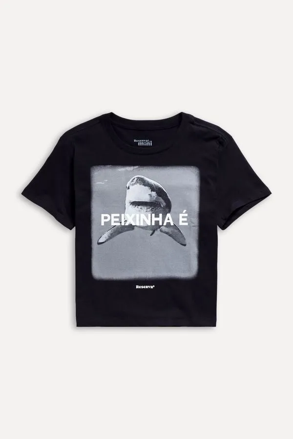 Camiseta Menina Tp Estampa Peixinha E Preto - 02