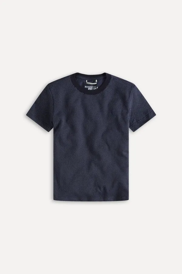 Camiseta Mini Pois Maquinetado Marinho - 12
