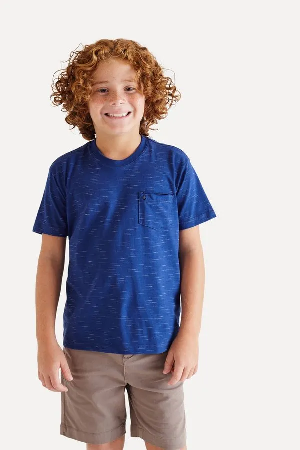 Camiseta Mini Sm Bolso A Fio Azul Indigo - 08