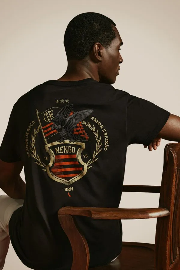 Camiseta Est Fla Raca Amor E Paixao 130 Preto - Ggg