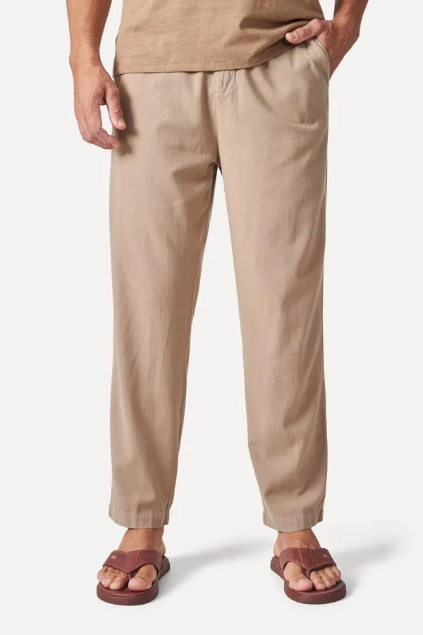 Calca Casual Linho Camp Natural - Gg