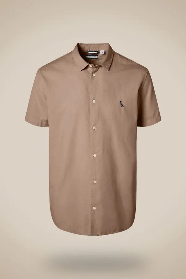 Camisa Manga Curta Paraty Contraste Cinza Lua - Ggg