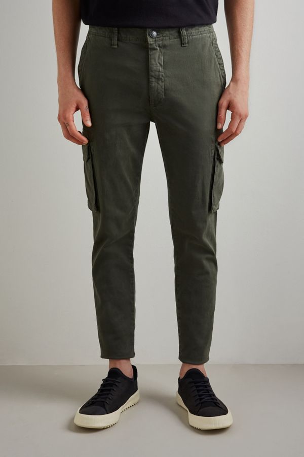 Calça Sarja Cargo Elastano Army Verde Escuro - 44