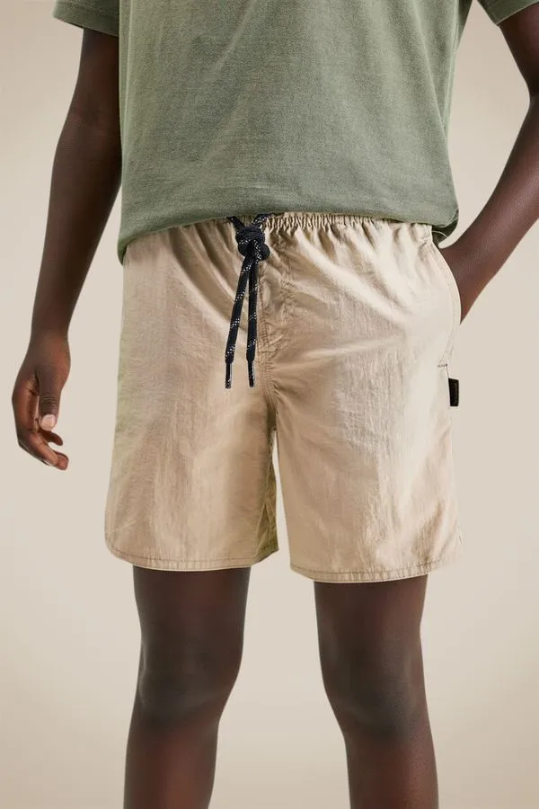 Short Mini Praia Liso Bicolor Khaki - 06
