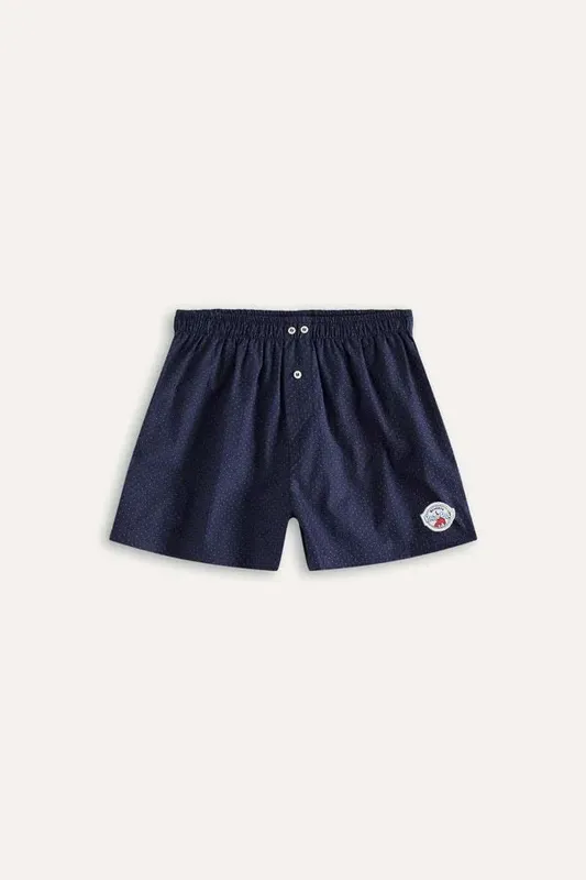 Cueca Samba Canção Mini Poá Universal Marinho - 04
