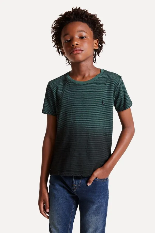 Camiseta Mini Onda Pigmento Verde Escuro - 08