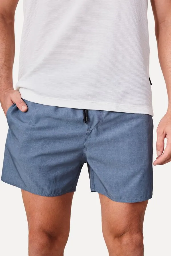 Short Praia Texturado Summer Azul Ceu - M