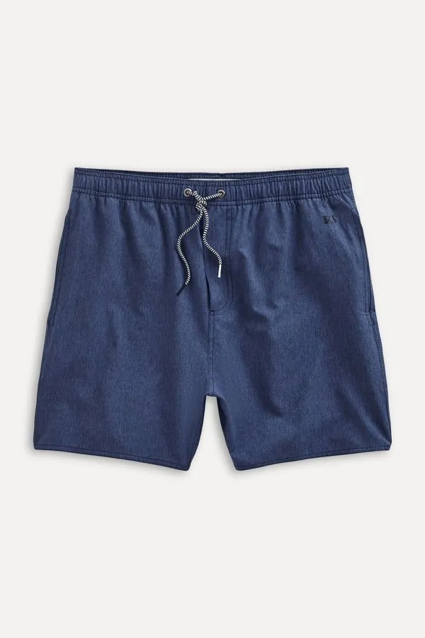 Short Praia Textura Mescla Marinho - M