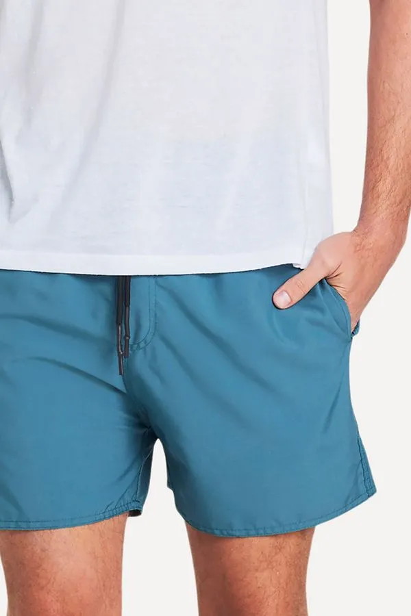 Short Praia Liso Azul Petroleo - M