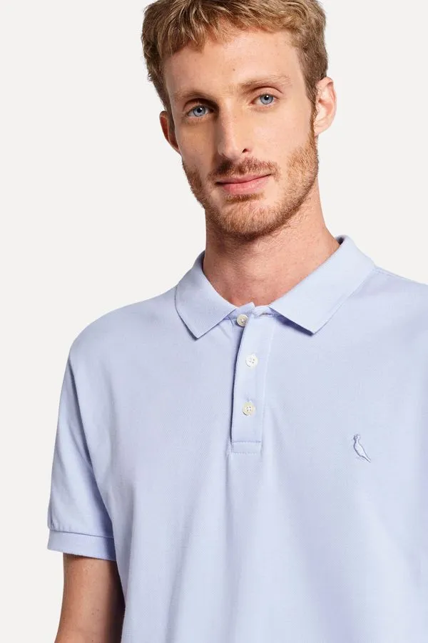 Polo Piquet Classica Azul Claro - G