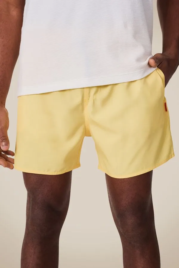 Short Praia Texturado Summer Amarelo Sol - M