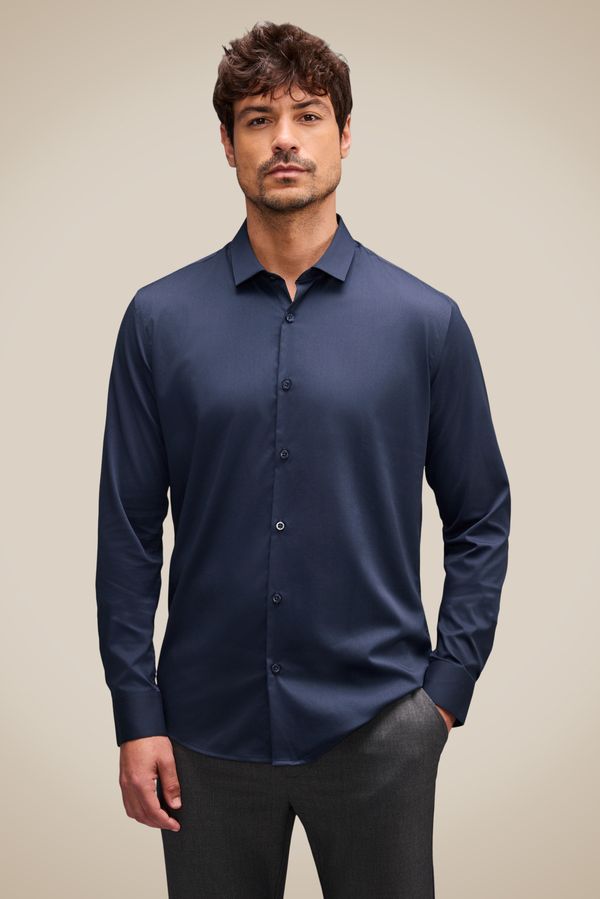 Camisa Ml Enxuto Soft Touch Marinho - G