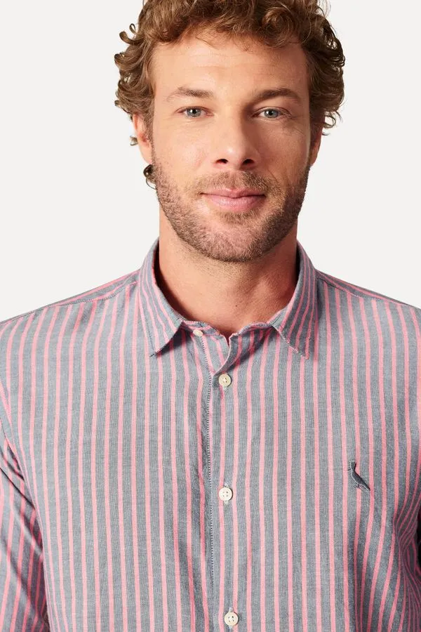 Camisa Ml Listra Filo Vermelho - Ggg