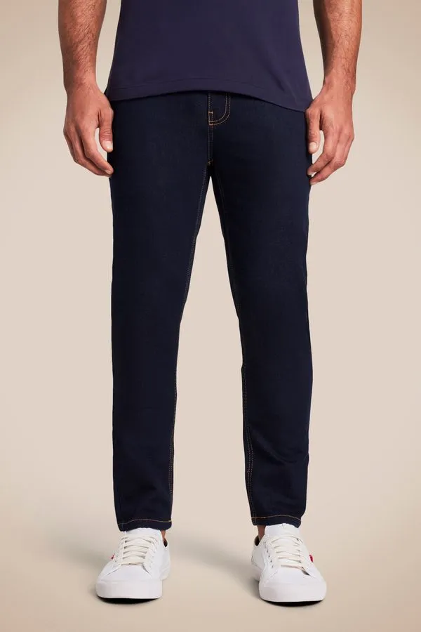Calca Jeans Skinny Moletom Deep Blue Indigo - 44